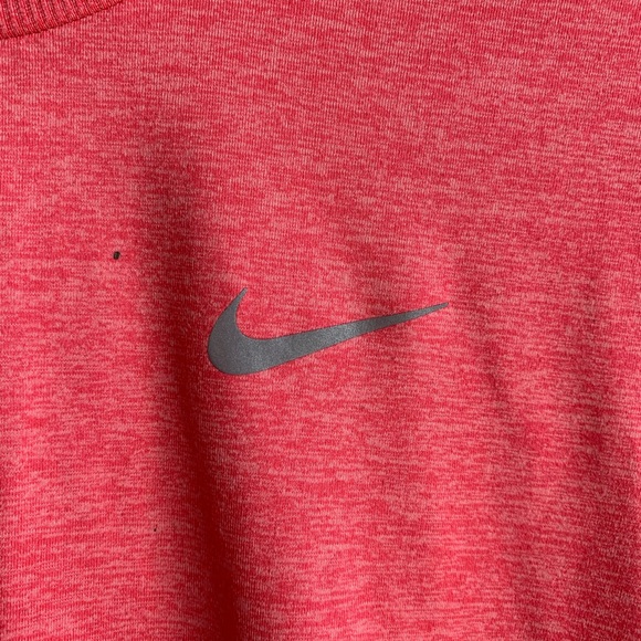 Nike Running Dri-Fit Heathered Pink/Coral Long Sleeve Shirt - Picture 4 of 6